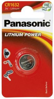 Batteri Panasonic CR1632 Lithium   1-pack