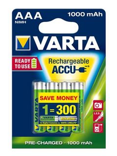 Batteri Varta HR03 AAA 4-pack NiMH Uppladdningsbara