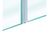 Duschdörrtätning, magnetisk 180°,  självhäftande,8-12 mm glas,L=2500mm