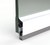 Automatisk tätningströskel, vit    RAL 9016, utanpåliggande, 958mm