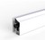 Automatisk tätningströskel, vit    RAL 9016, utanpåliggande, 1083mm